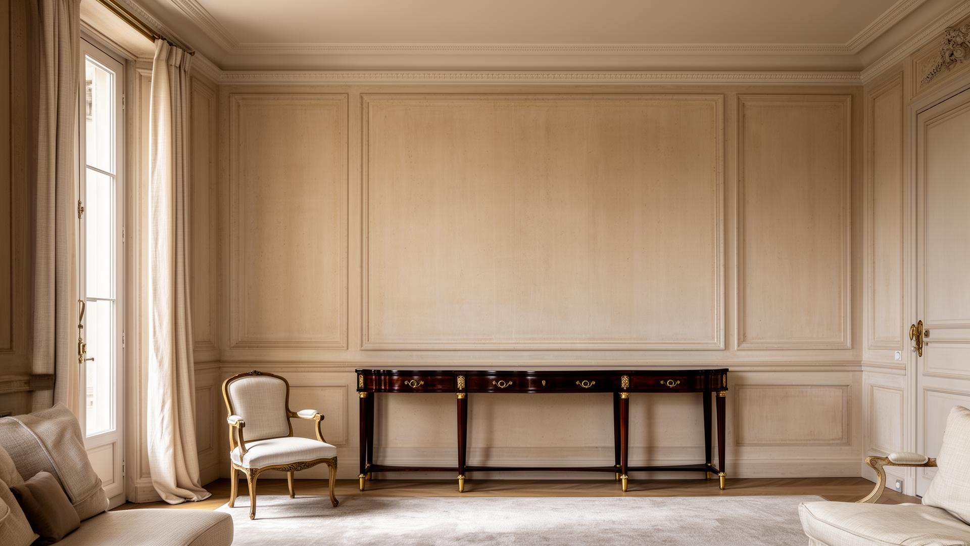 Salon parisien haussmannien entretenu par Maison Lavelle